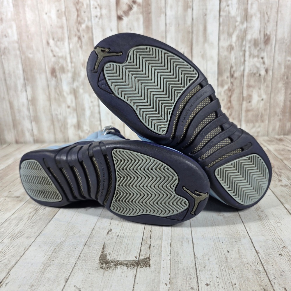 Jordan 12 Retro BG Blue Cap Dark Purple Silver 510815-418 Kids Size 6Y Sneaker - Picture 5 of 8